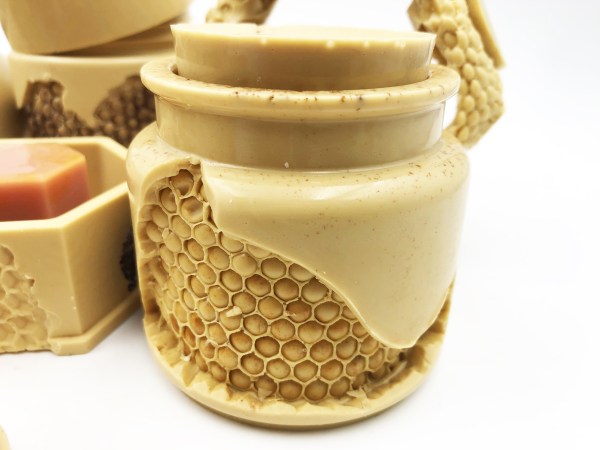 Pot épice lisse empreinte alvéole en cire d'abeille beilsens