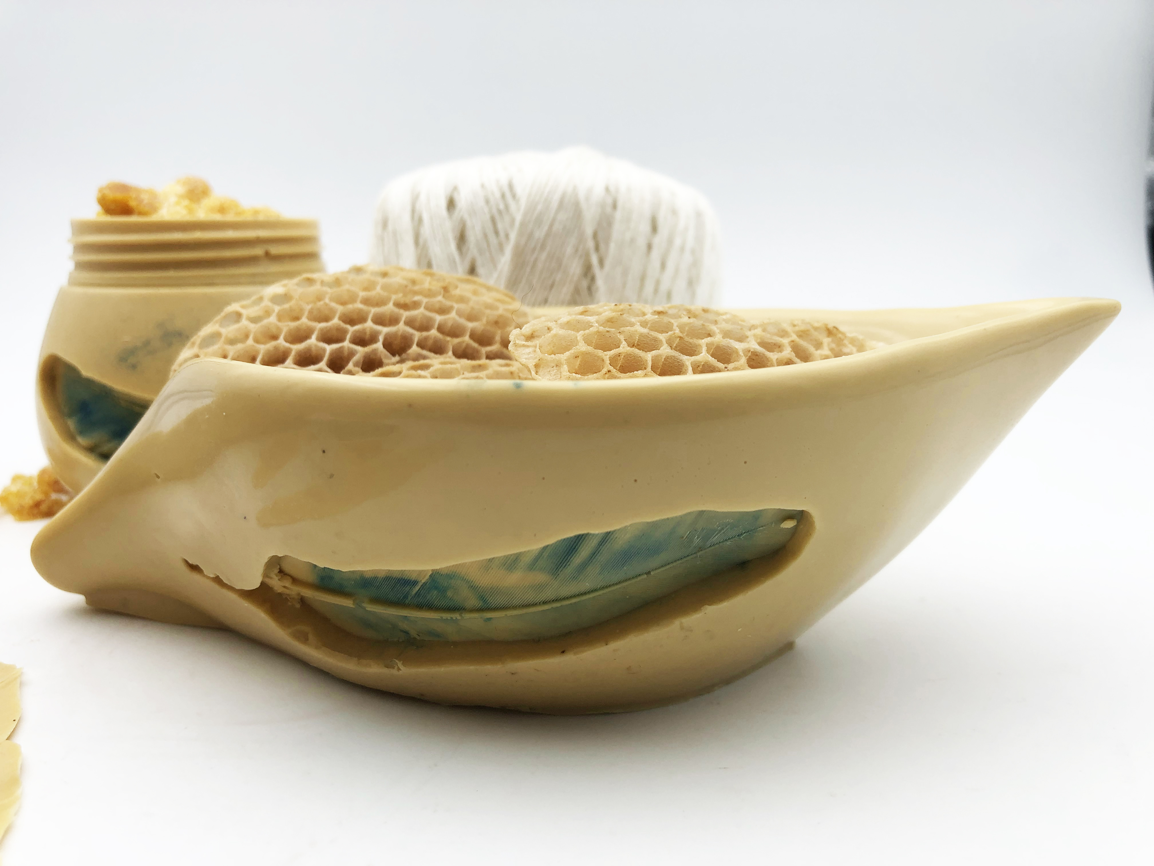 la feuille en cire d'abeille vide beilsens empreinte plume