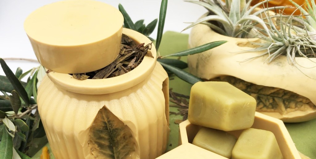 pot epice empreinte feuille